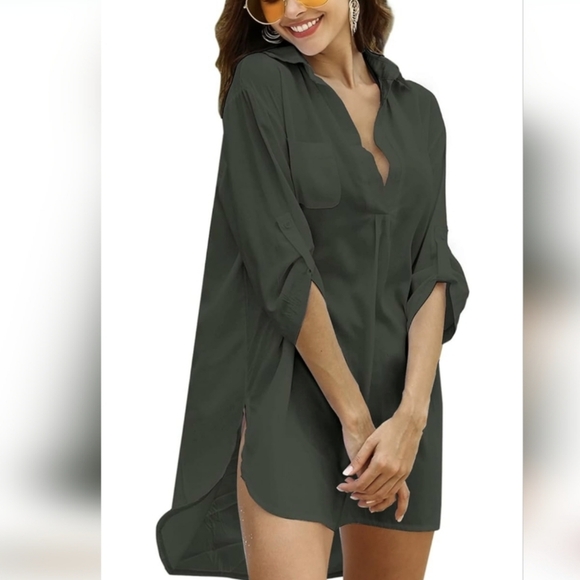 EKOUAER Rayon Tunic Swimsuit Beach Cover Up - Picture 1 of 16